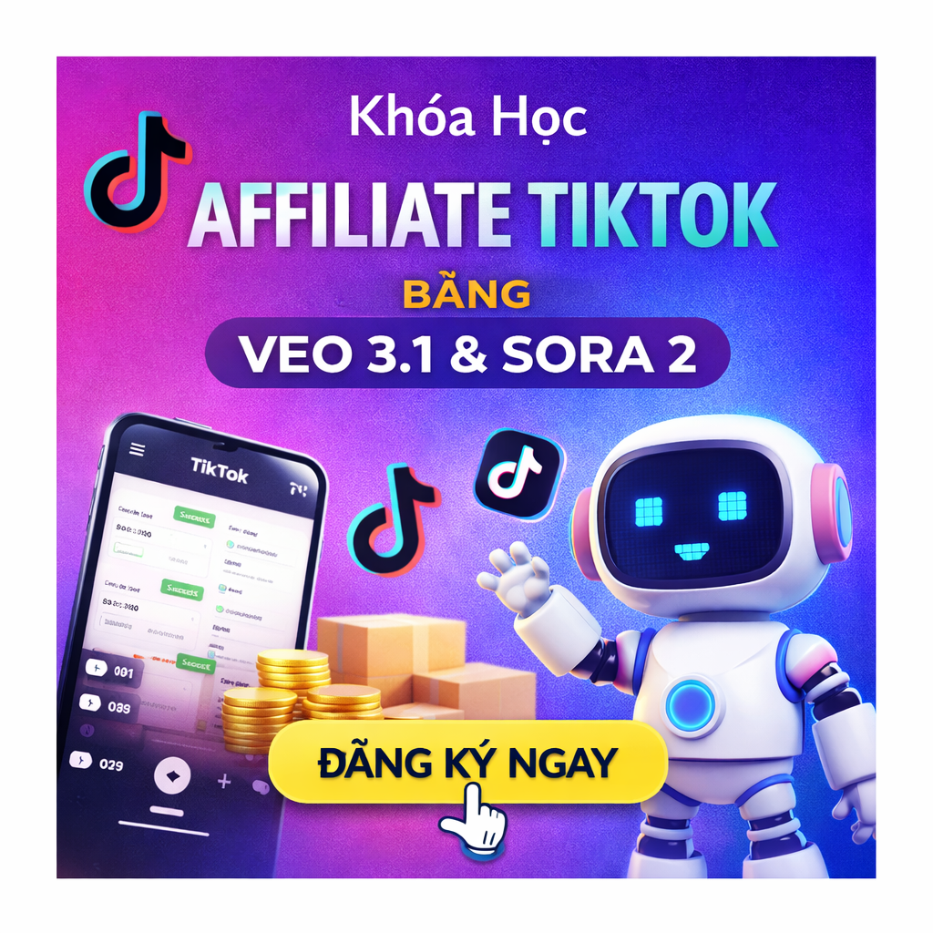 Khóa Học Affiliate Tiktok Bằng VEO 3.1 & SORA 2