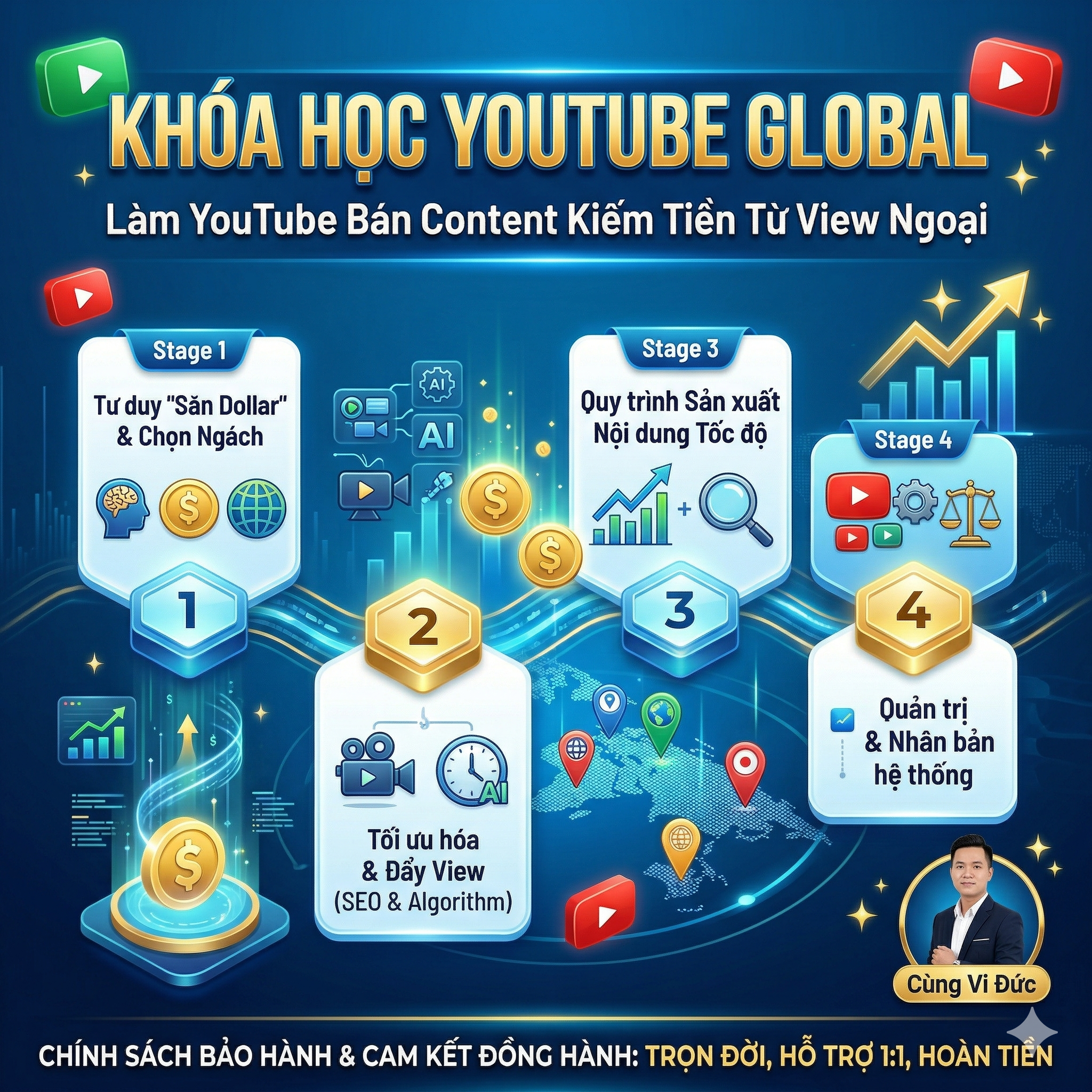 Làm YouTube Bán Content Toàn Cầu: Bí Quyết Đạt Thu Nhập Đột Phá Từ Thị Trường Ngoại cùng Vi Đức.
