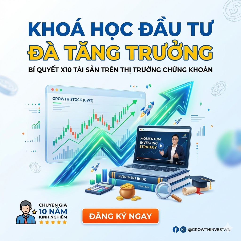 Khóa học đầu tư đà tăng trưởng – Nắm bắt xu hướng, tối đa lợi nhuận