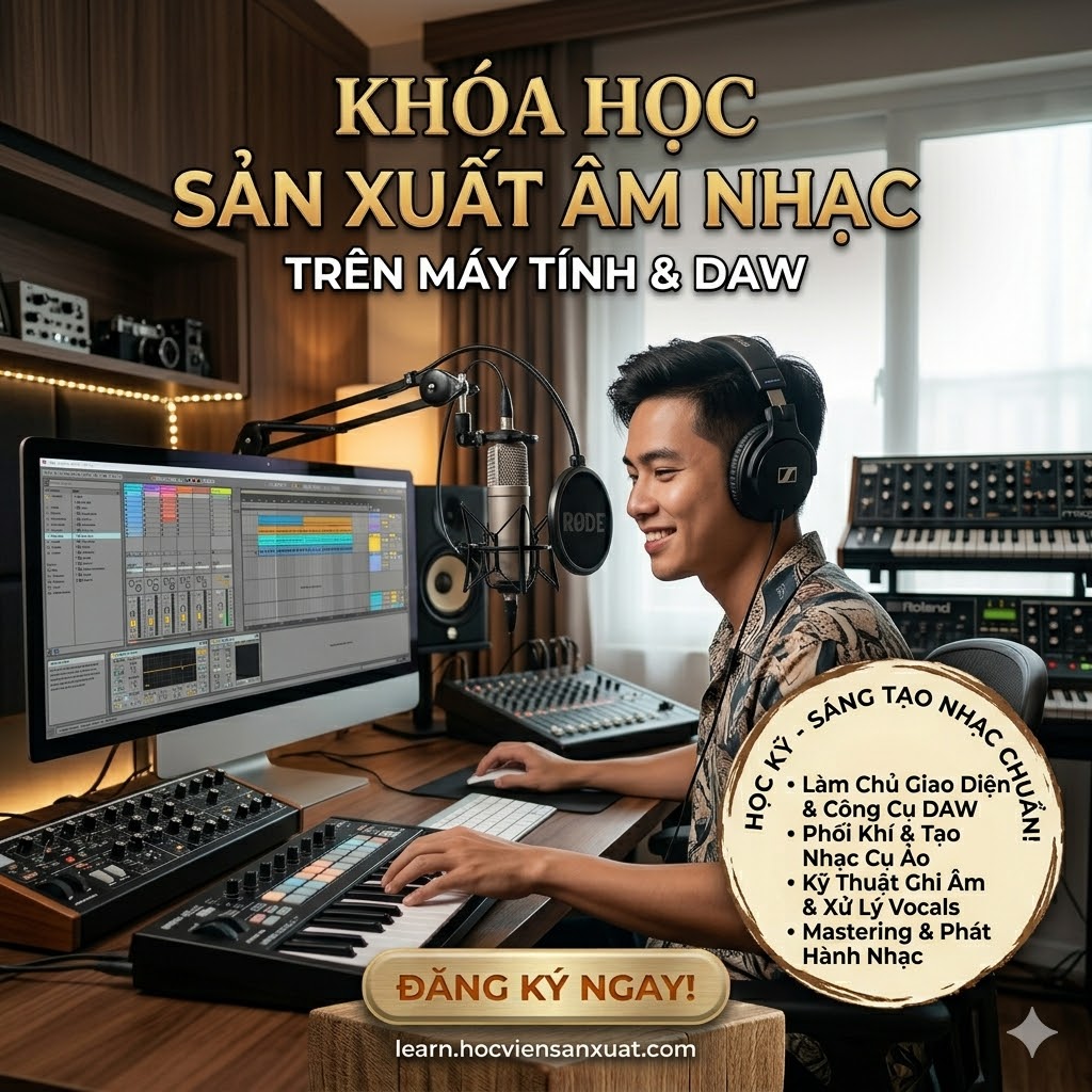 Khóa học sản xuất âm nhạc trên máy tính – Tự tạo beat chuyên nghiệp từ con số 0 - Ảnh 3