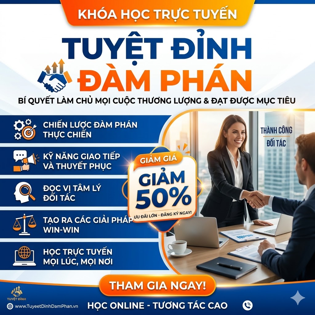 Tuyệt Đỉnh Đàm Phán: Làm Chủ Cuộc Chơi – Chốt Deal Với Mọi Đối Tác