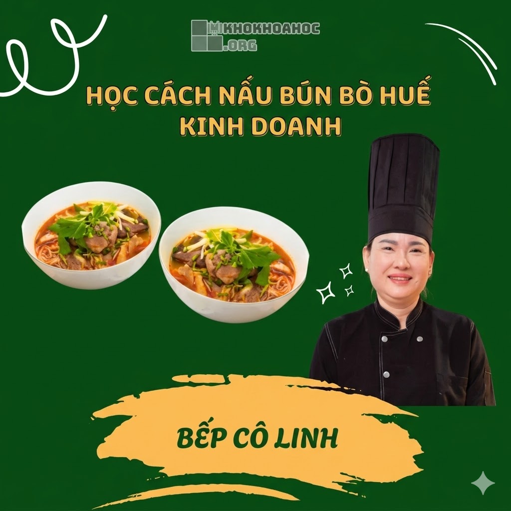 Khóa Học Nấu Bún Bò Huế Kinh Doanh – Khiến Khách Ăn Là Nhớ Cùng Bếp Cô Linh