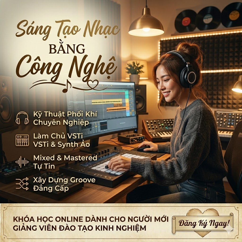 Khóa học sản xuất âm nhạc trên máy tính – Tự tạo beat chuyên nghiệp từ con số 0