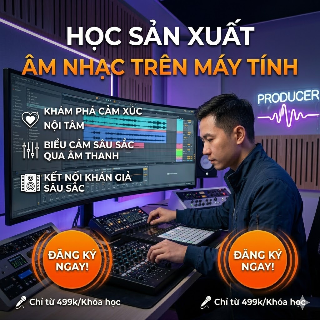 Khóa học sản xuất âm nhạc trên máy tính – Tự tạo beat chuyên nghiệp từ con số 0 - Ảnh 2