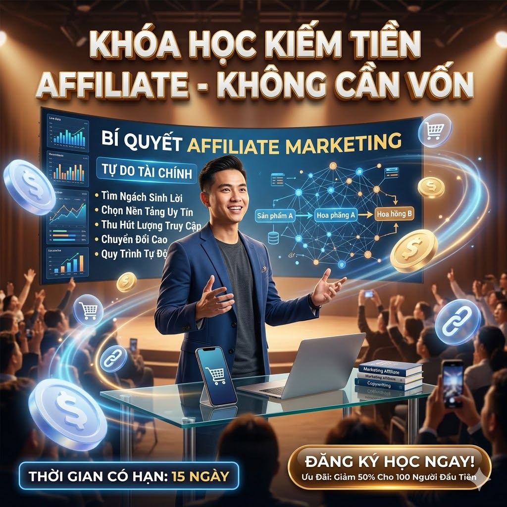 Khóa học Affiliate Marketing – Kiếm tiền online bền vững không cần vốn - Ảnh 3