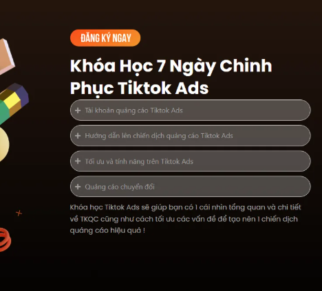 Khóa Học 7 Ngày Chinh Phục Tiktok Ads Mới Nhất