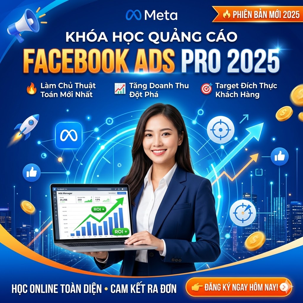 Khóa học Facebook Ads Pro 2025 – Làm chủ quảng cáo, bứt phá doanh thu