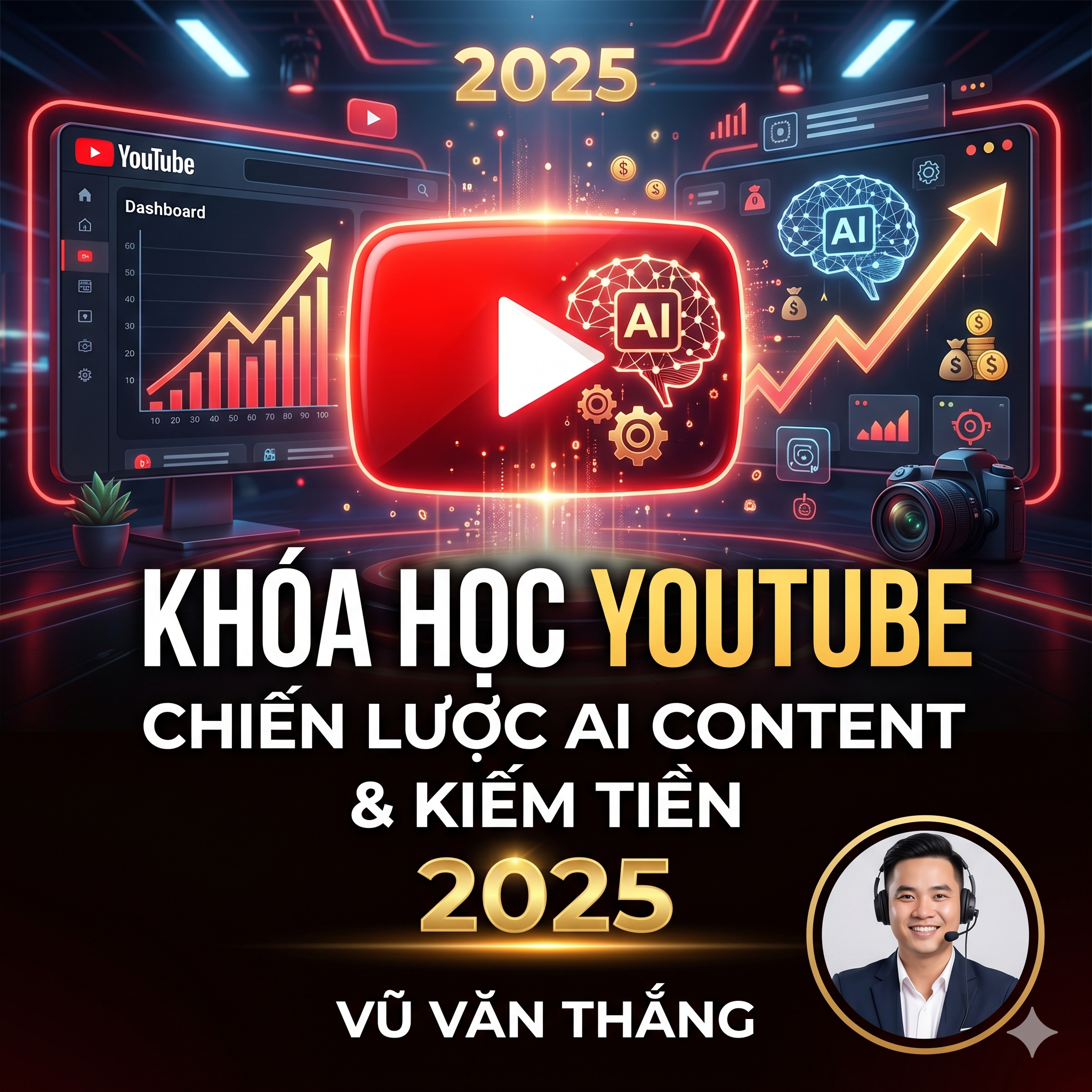 Khóa Học Youtube - Chiến Lược AI Content & Kiếm Tiền Youtube 2025 - Vũ Văn Thắng