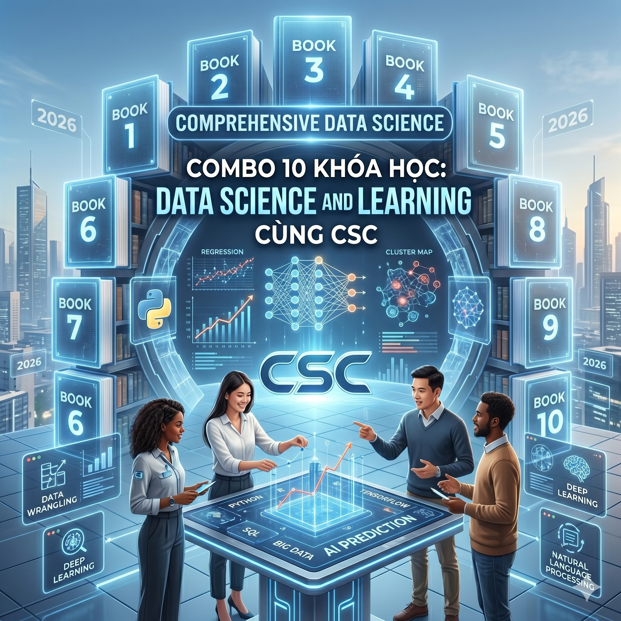 Combo 10 Khóa Học Data Science And Machine Learning Cùng CSC