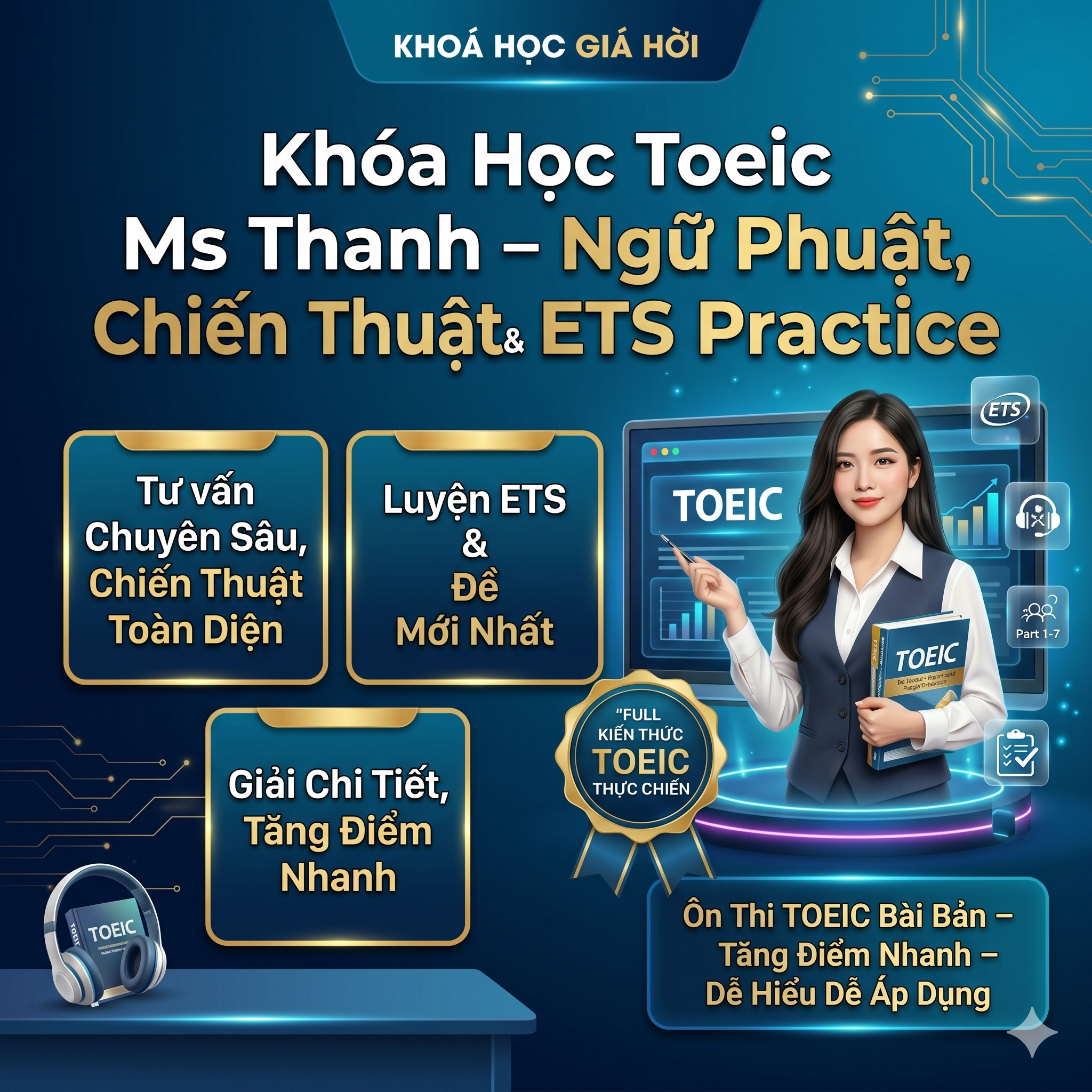 Khóa Học Toeic Ms Thanh – Ngữ Pháp, Chiến Thuật & ETS Practice