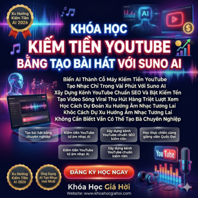 Khóa Học Kiếm Tiền YouTube Bằng Tạo Bài Hát Với Suno AI